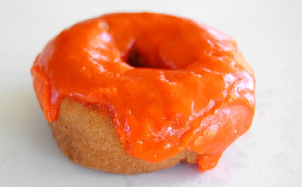 Orange Frosted Pumpkin Cake Donut