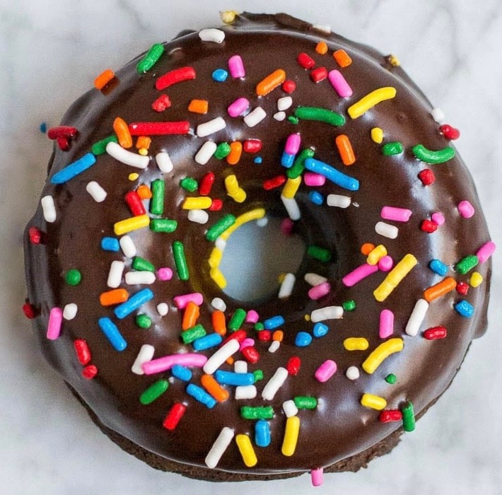 Chocolate Frosted Chocolate Cake Donut