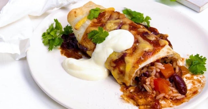 Frijoles Y Queso Enchilada