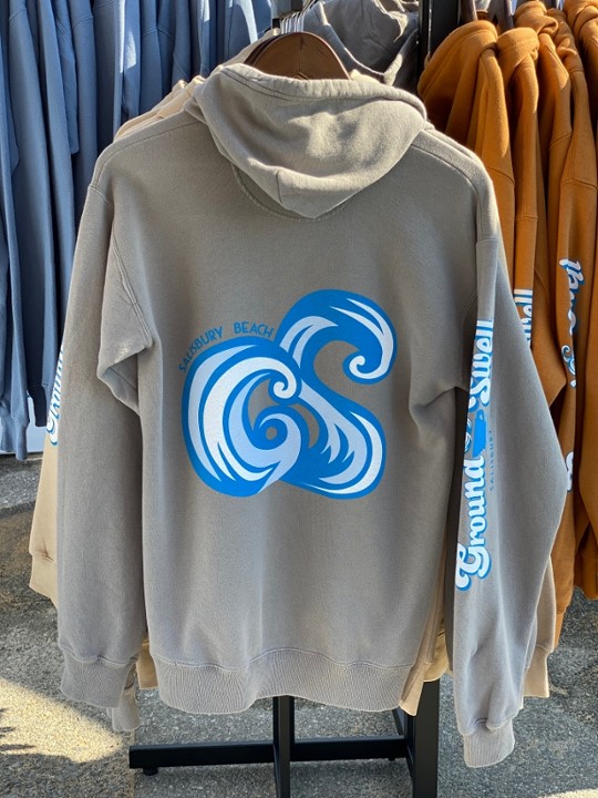 GS Grey Comfort Wash Pullover Hoodie with Sleeve