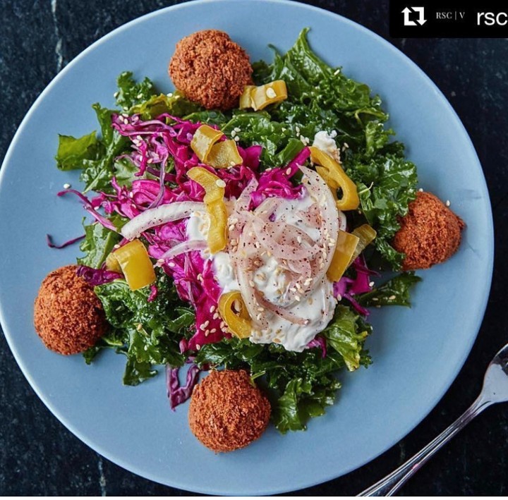 Falafel and Kale Salad