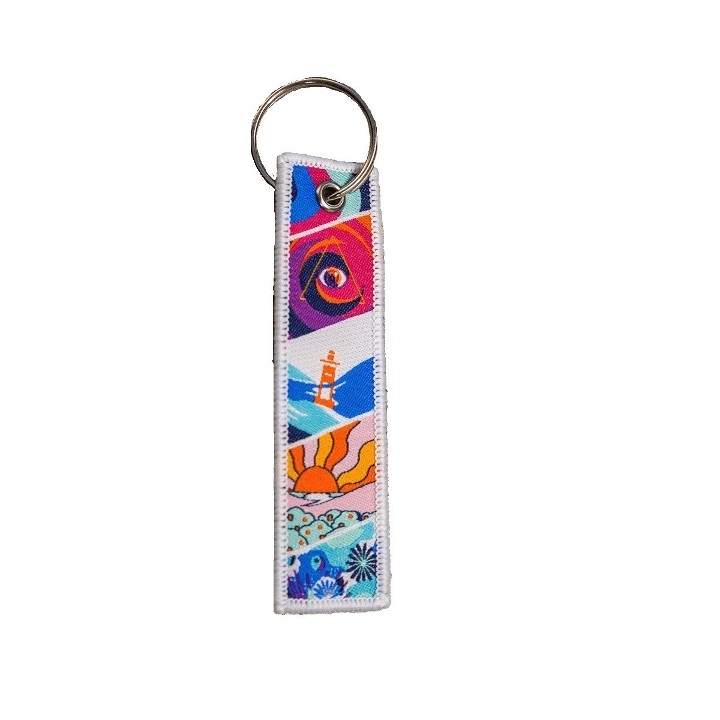 BLUE/POINT Woven Slash Keychain