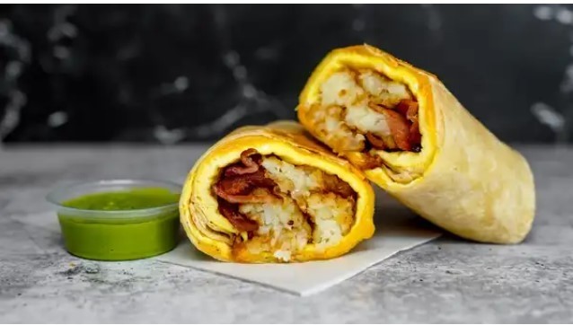 Bacon, Egg & Cheddar Breakfast Burrito