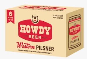 6 Pack Howdy Beer Cans