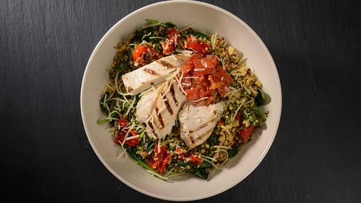 Chicken Pesto Quinoa Bowl