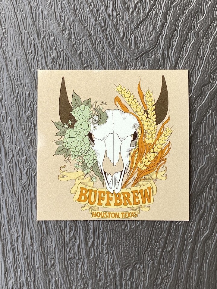 BuffBrew Logo - Can-shaped glass — Buffalo Bayou Brewing Co.