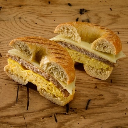 Scrambled Egg Sandwich w/ Cheese & Sausage