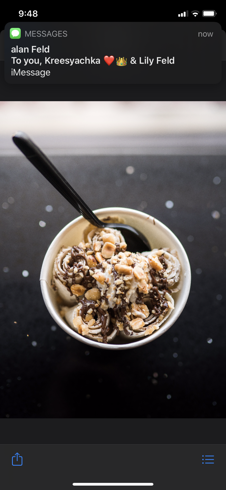 Ferrero Rocher Rolled Ice Cream