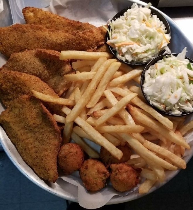 Fish Platter For 2;  fish w/ 4 hushpuppies