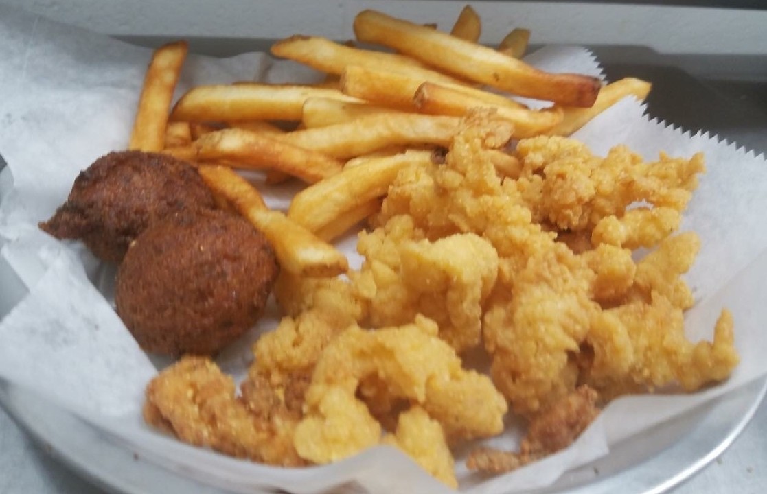 Fried Clam Strips Dinner w/ 2 Hushpuppies