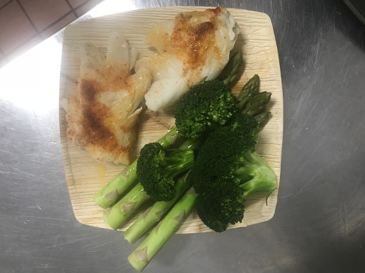 Baked Cod & Steamed Veggies