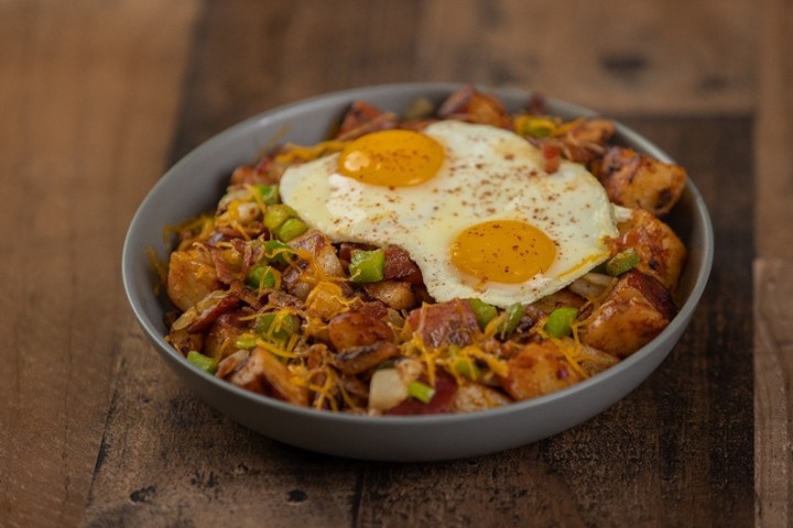 Bacon or Sausage Loaded Home Fry Bowl