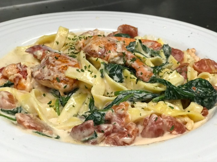 Lobster Spinach Fettuccini