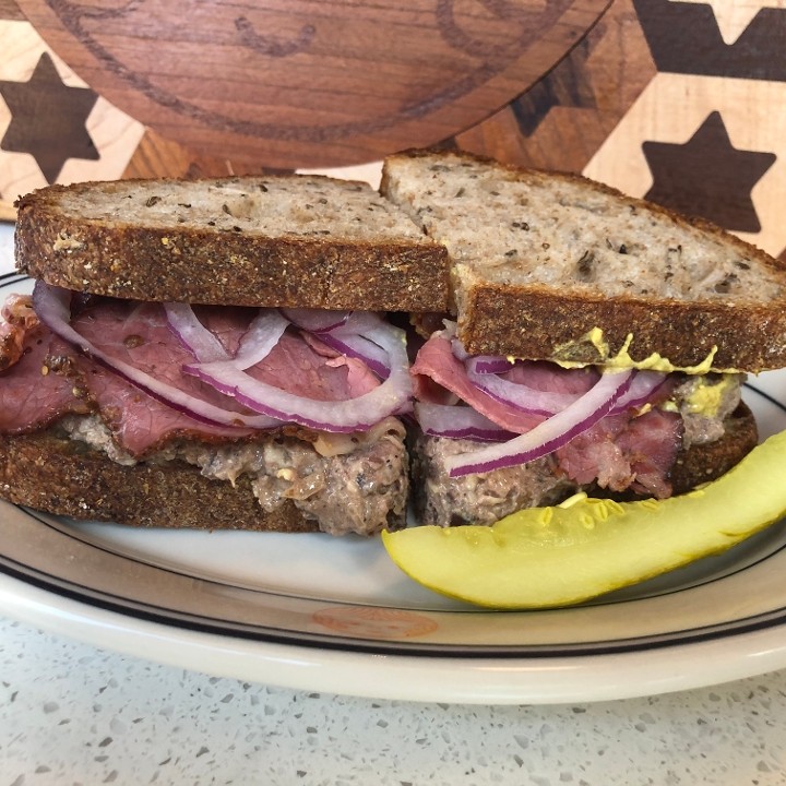 Pastrami Chopped Liver Sandwich