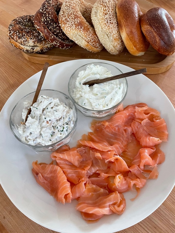 Bagels, Smoked Fish, & Cream Cheese for 6