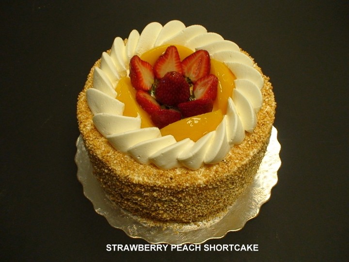 Strawberry & Peaches Cake