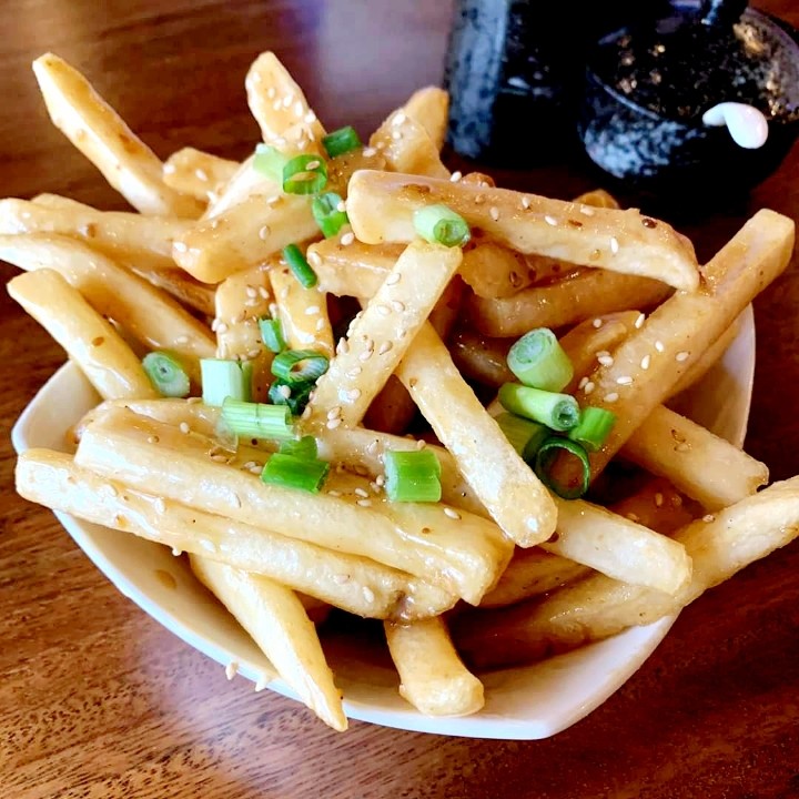 Roasted Sesame Sticky Fries