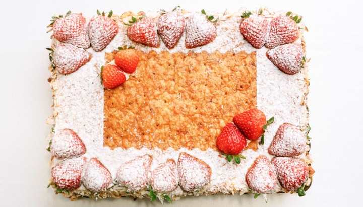 Strawberry Mille Feuille 1/2 Sheet, 12"x16"