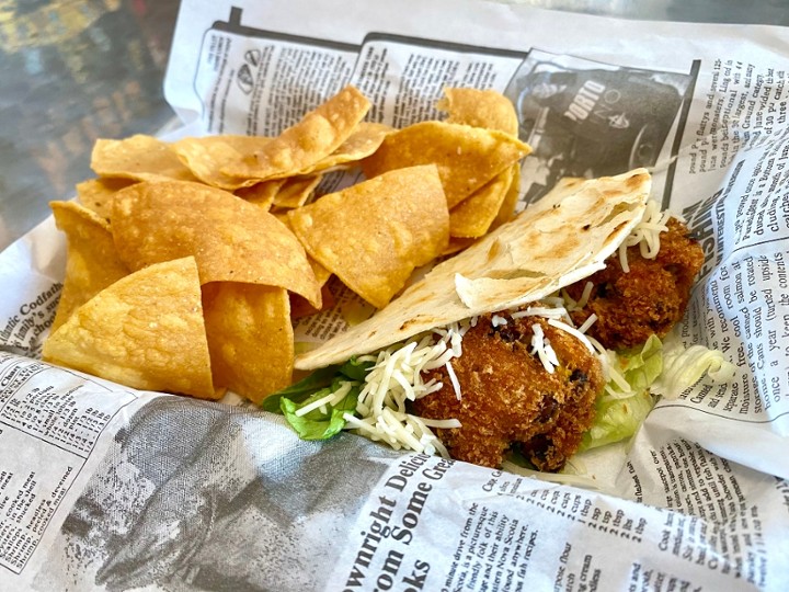 Sweet Potatoo Fritters Taco Basket