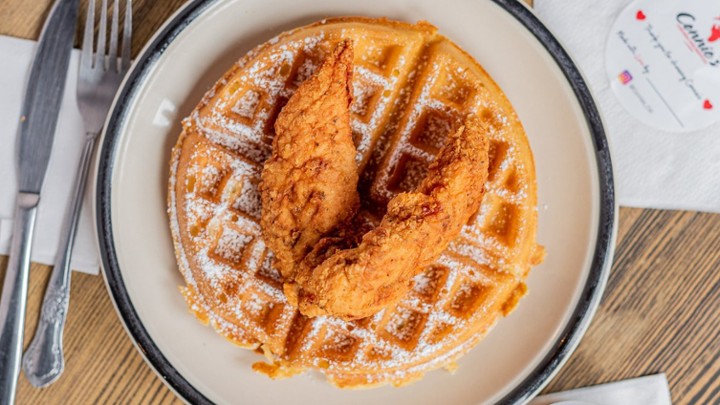 Johnny's Buttermilk Waffle with 2 Chicken Breast Tenders