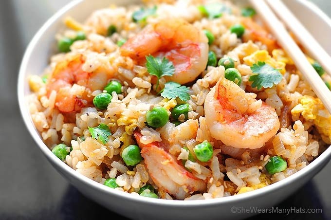Dinner Jumbo shrimp fried rice