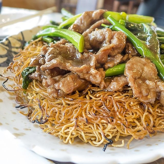 Dinner Pan Fried Noodle Beef