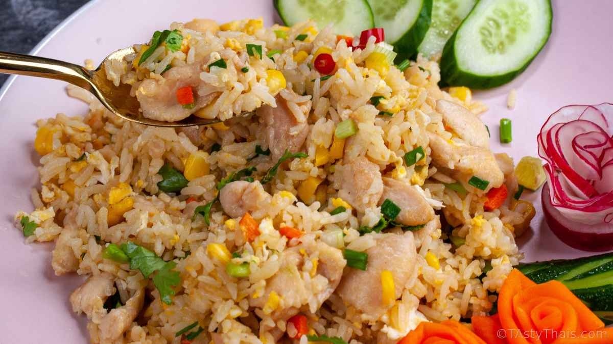 Dinner Thai Basil Chicken Fried Rice