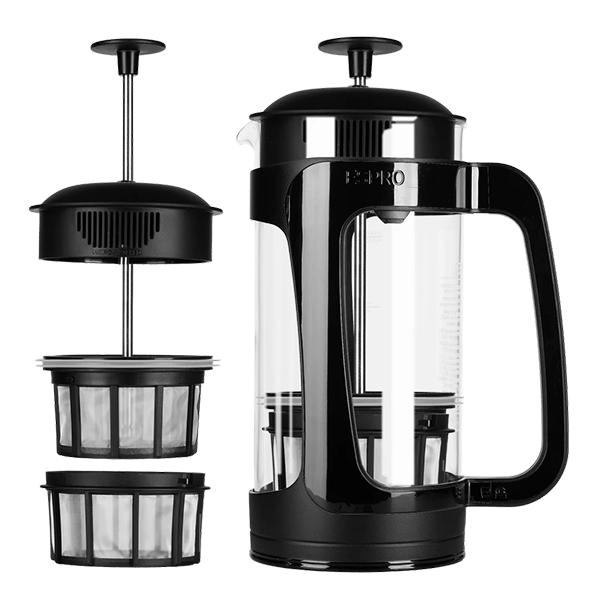 Fino Stainless Steel French Press Coffee Maker, 8 Cup