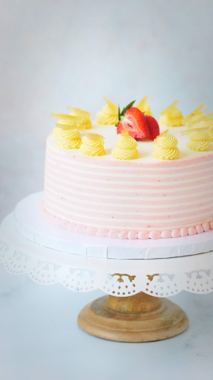 8" Lemon Raspberry Cake