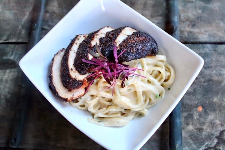 Blackened Chicken Fettuccini Alfredo