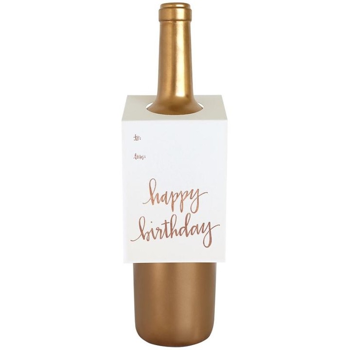 Chez Gagne Bottle Gift Tag - Happy Birthday