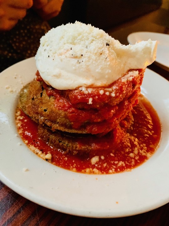 Crispy Stacked Eggplant and Burrata