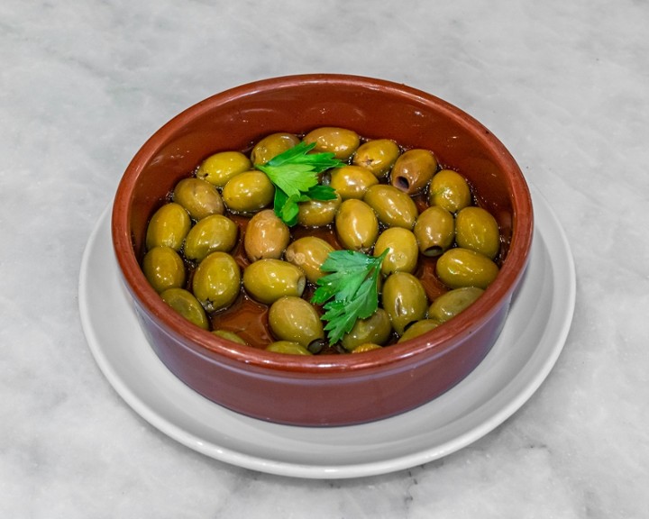 Warmed olives
