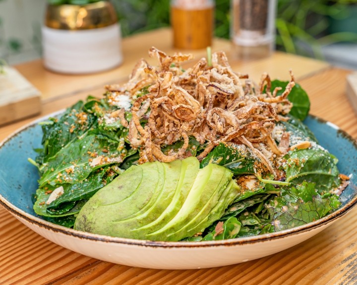 Spicy Kale Caesar Salad