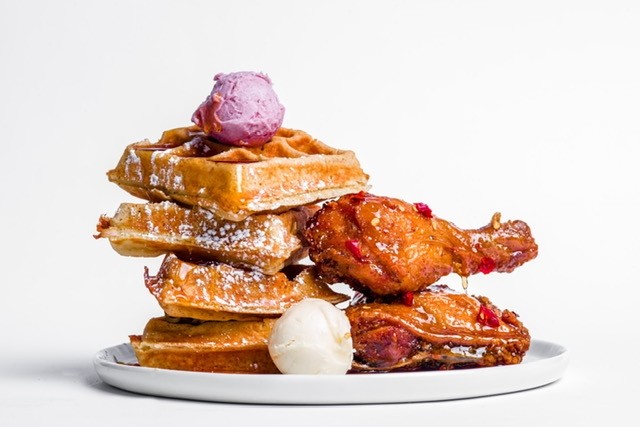 BBQ Chicken & Waffles