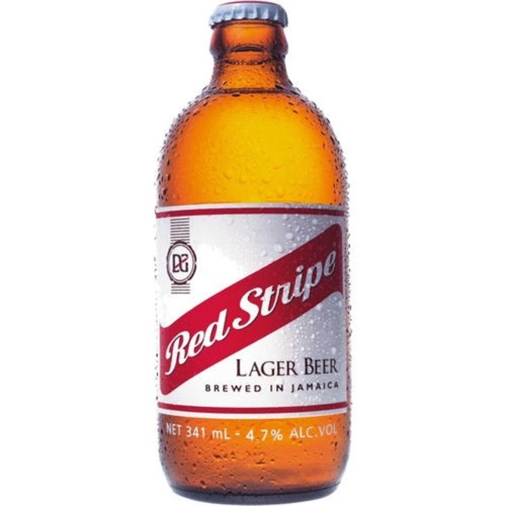 Red Stripe, 12 oz bottled beer (4.7% ABV)
