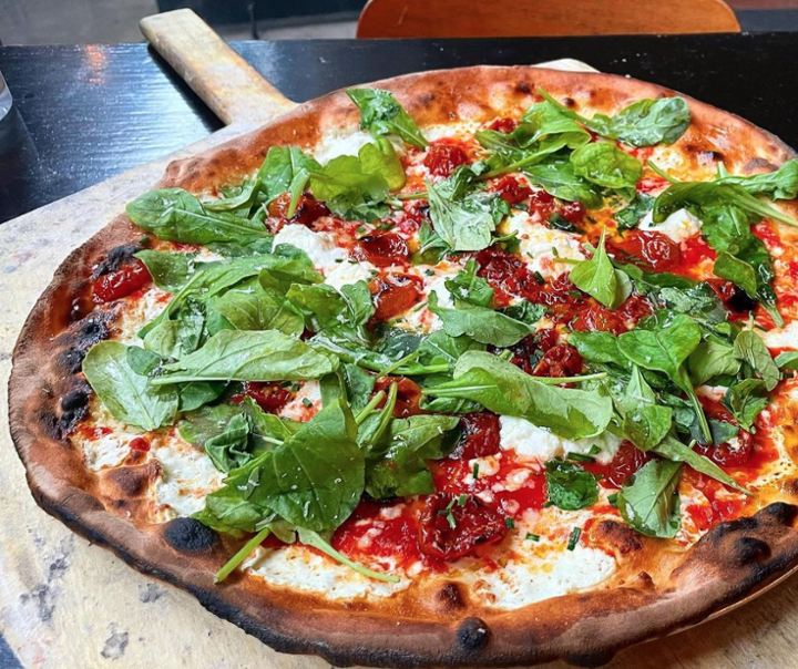Tomato Arugula Pizza