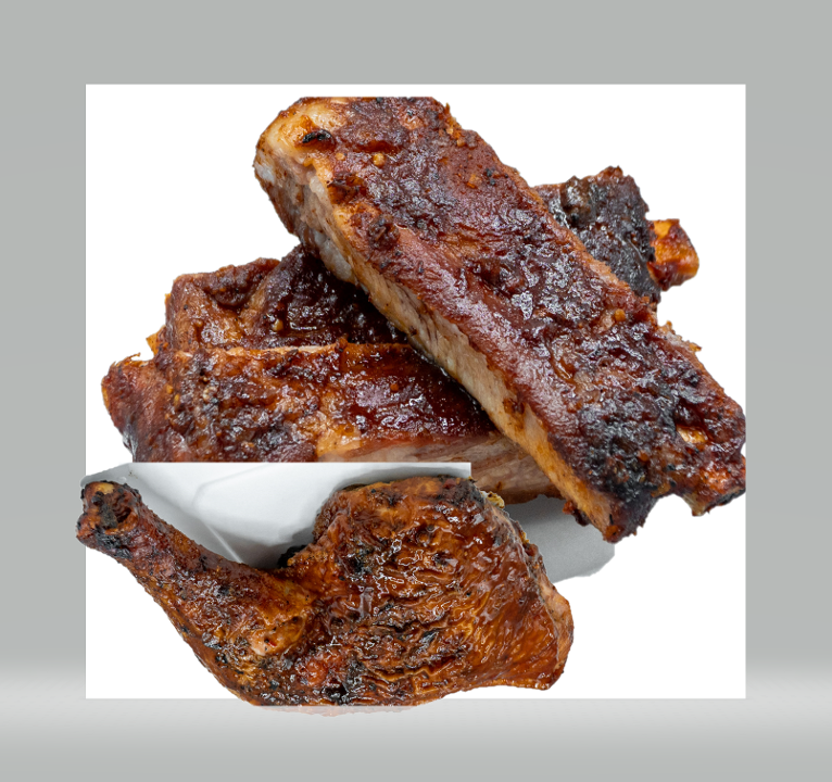 RIBS & GRILLED CHICKEN or 6-WINGS