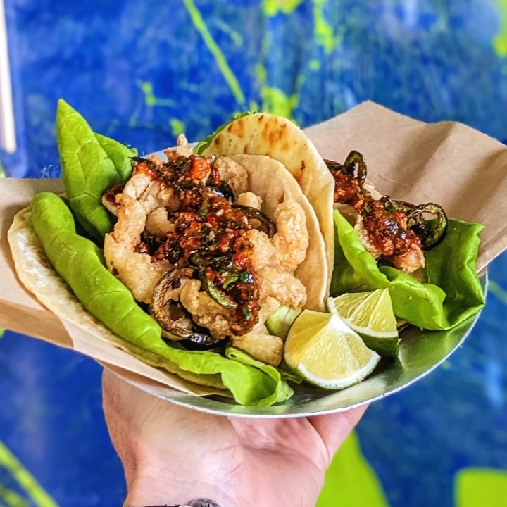 Spicy Calamari Tacos