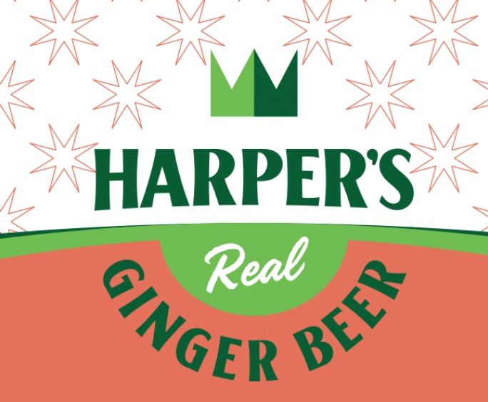 Harpers Real Ginger Beer Peach - 16oz Cans