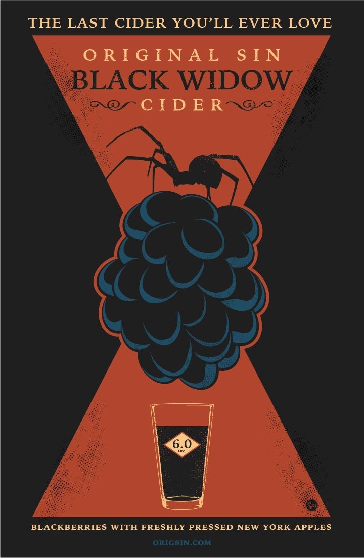 Original Sin Black Widow Cider - 12oz Cans