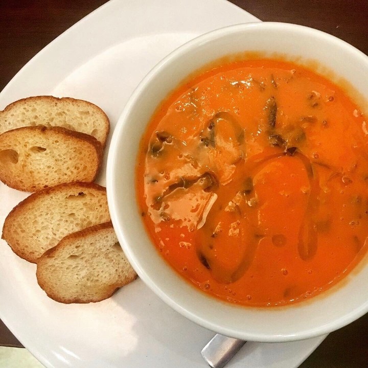 Bowl of homemade soup