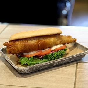 Fried Walleye Sandwich