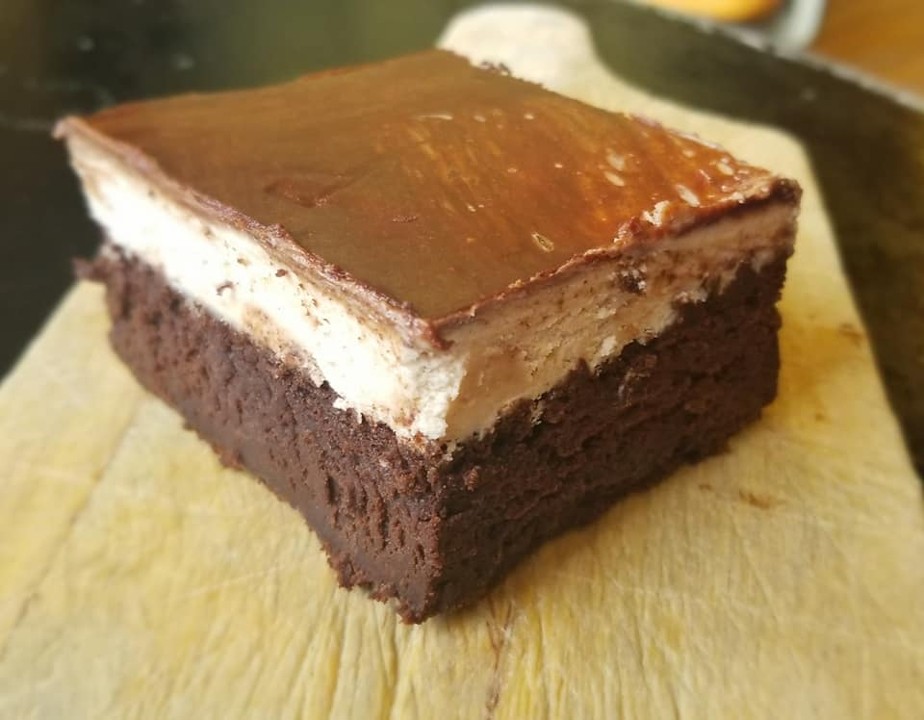 Brownie: Strawberry Swirl with Cream Cheese Frosting