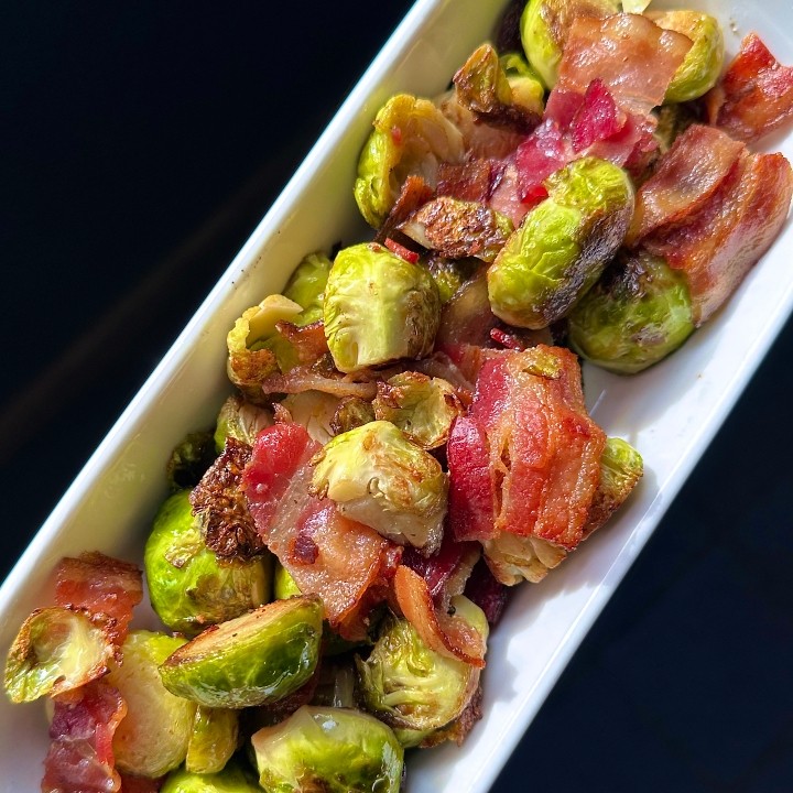 Sautéed Brussels Sprouts with Bacon (gf)
