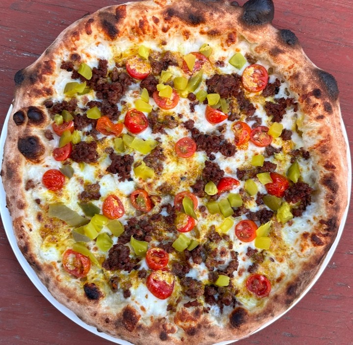 Vegetarian Cheeseburger Pizza (12 inch)