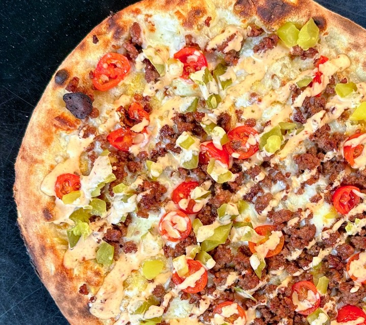 The Impossible Vegan Cheeseburger Pizza (12 inch)