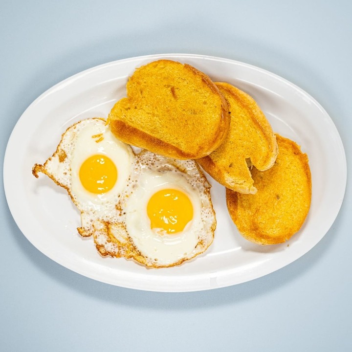 Eggs with toast breakfast