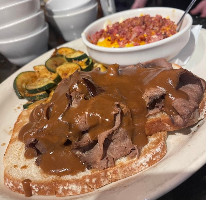 OPEN FACE SMOTHERED ROAST BEEF