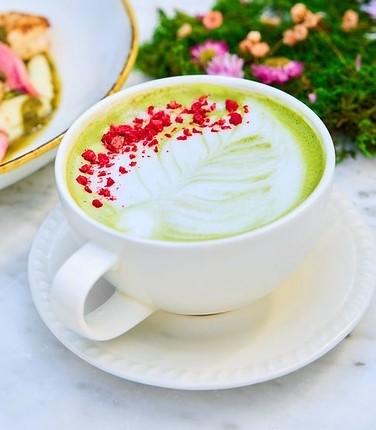 Raspberry Matcha Latte